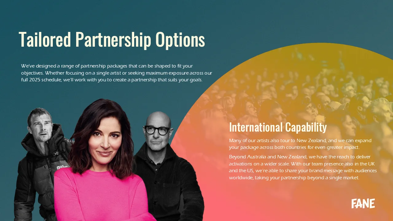 Fane deck slide: Tailored Partnership Options