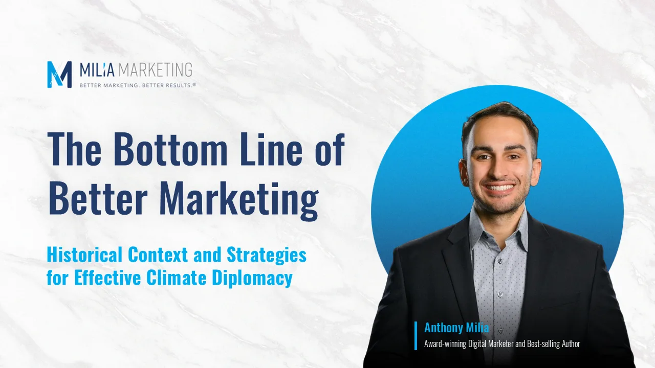 Marketing keynote opening slide: The Bottom Line of Better Marketing